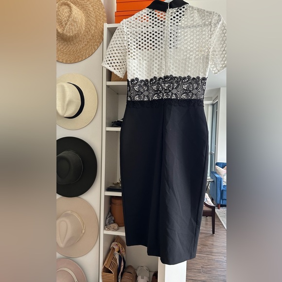 Gorgeous Zara black and white giupure lace dress - Picture 6 of 9